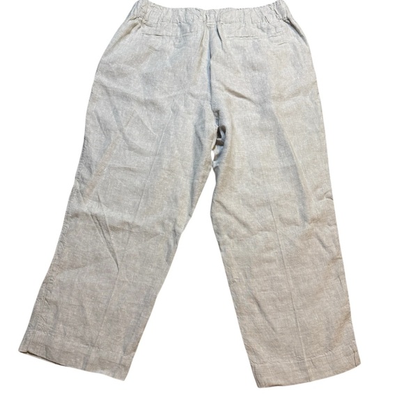 ✨ CHICO’S 100% Linen Wide Leg Pants Size 16 Tan Beige Neutral Summer Resort ✨ - Picture 2 of 5